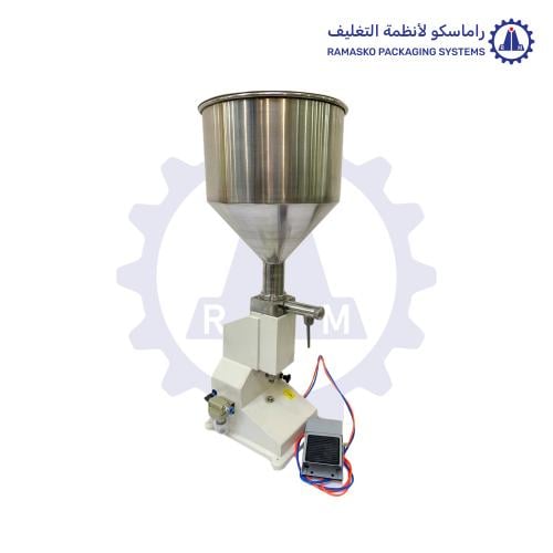 ماكنة تعبئة كريمات ومواد لزجه هدروليك دعاسه رجل مو...