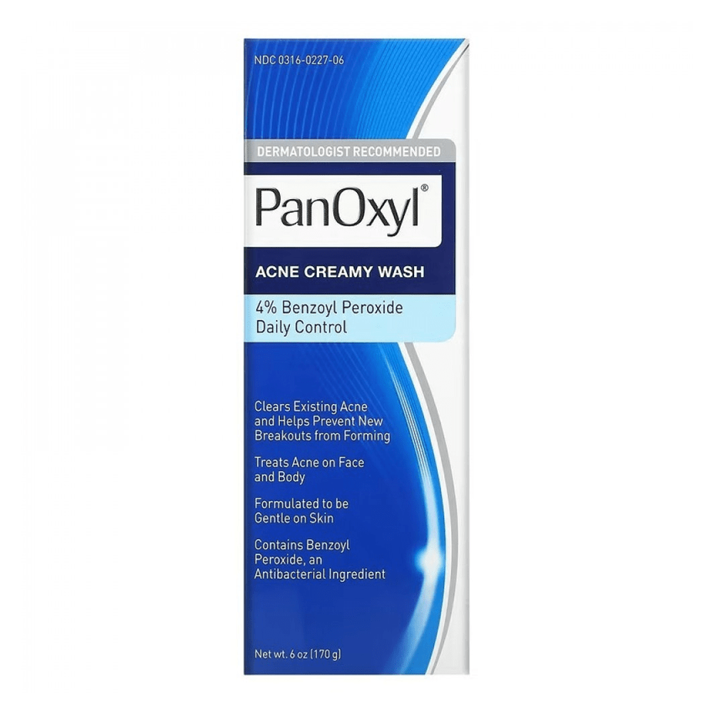 PanOxyl Acne Cream Wash Benzoyl Peroxide 4% Daily Control 170g