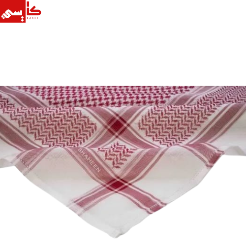 شماغ أحمر شاهين موديل كلاسيك خفيف قطن طبيعي 100%