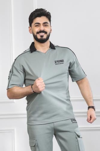 طقم رجالي اوفر سايز بنطال طويل - طقم بنطال طويل لل...