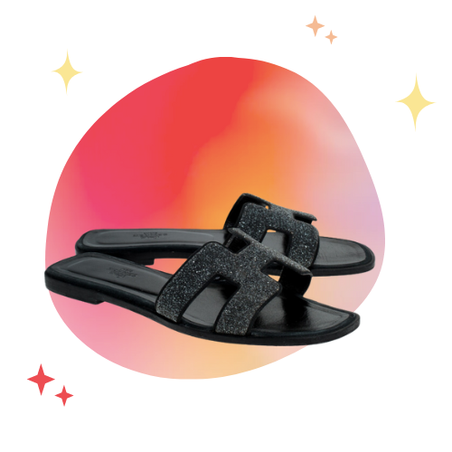 hermes sleeper - black Glitter