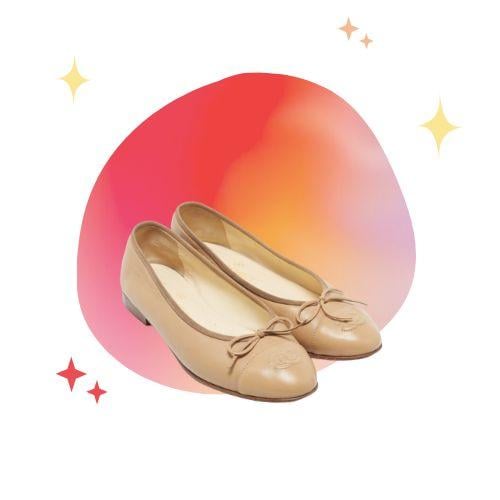 chanel flat - beige