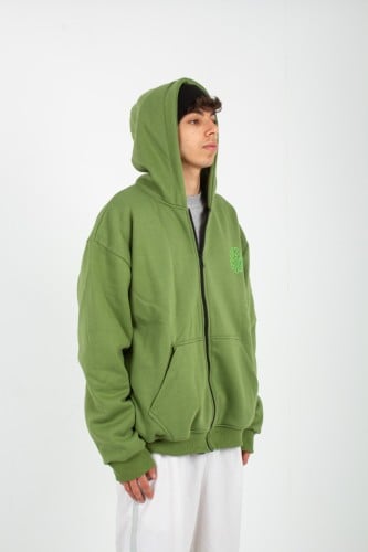 Green zipper hoodie