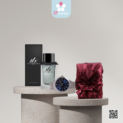 أناقة متكاملة عطر Mr. Burberry وساعة يد فاخرة MG04...
