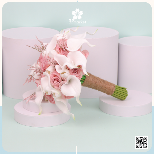 مسكة عروس ورد صناعي M1246