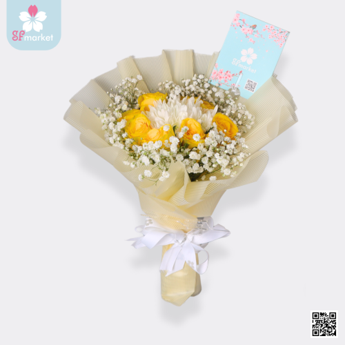 باقة ورد طبيعي فوشي NF051