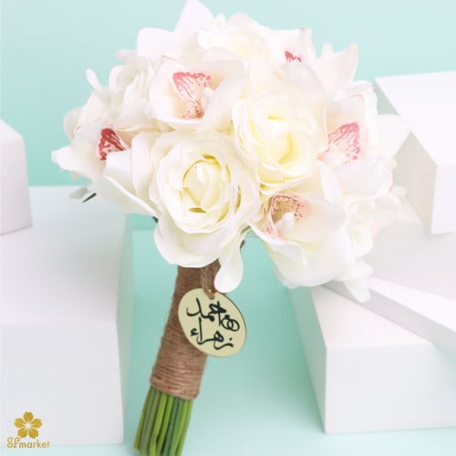 مسكة عروس ورد صناعي M1169