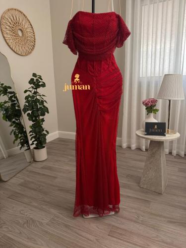 فستان سهره احمر ماسك