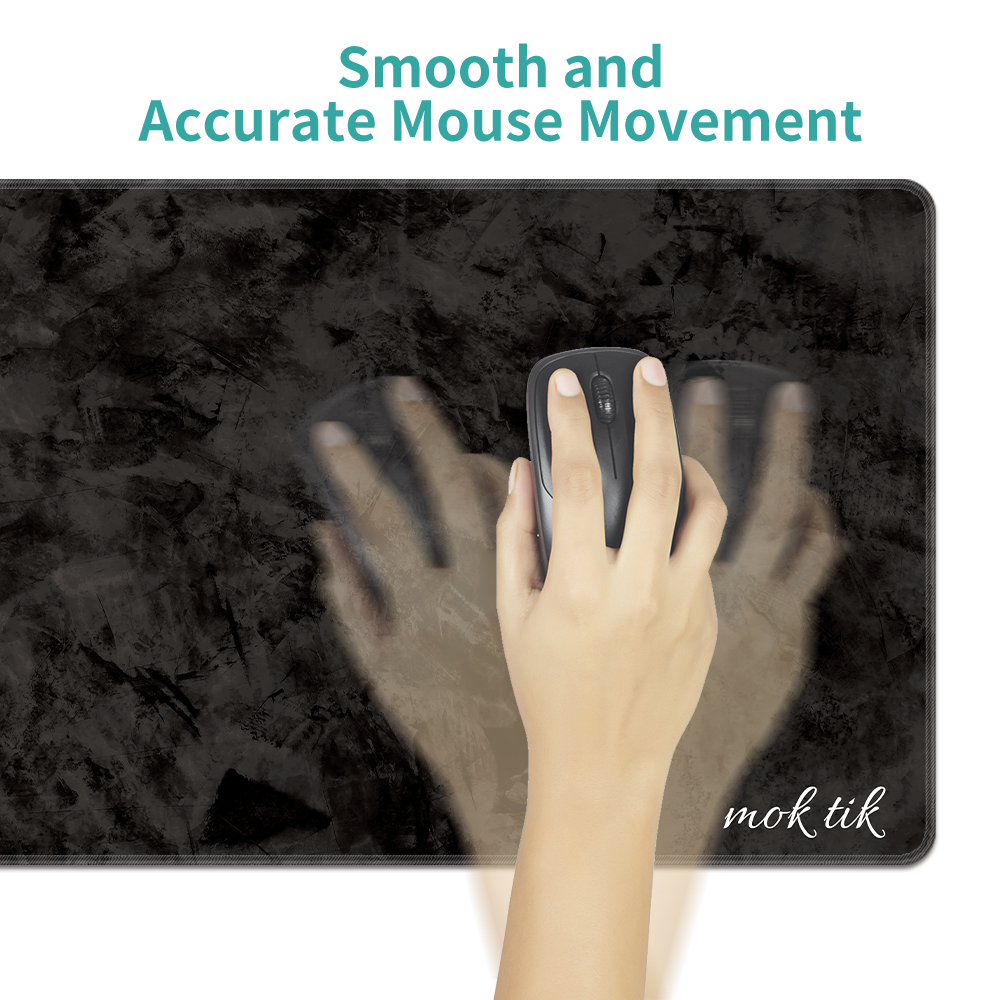 ماوس باد (Dark Black) للالعاب كبير الحجم مقاس 400 × 900 ملم مضاد للماء - مضاد للانزلاق.