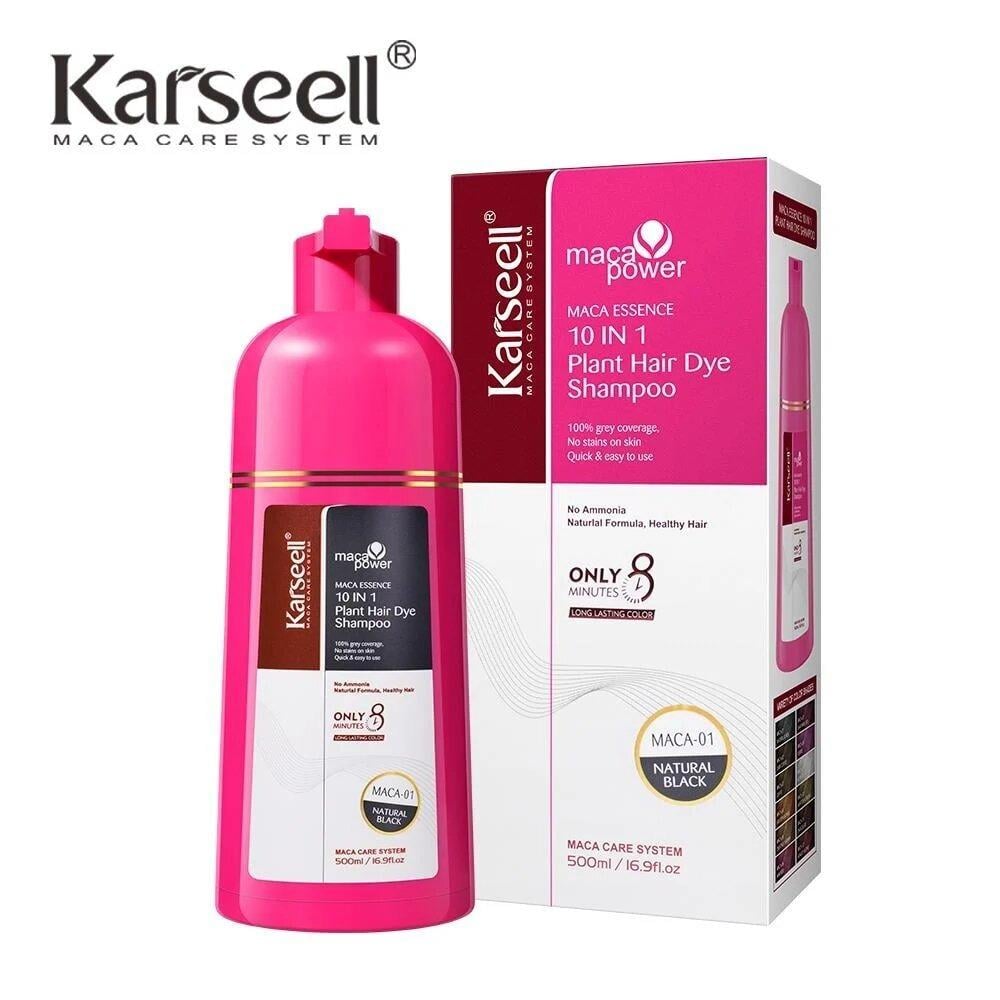 شامبو صبغة الشعر المؤقت بني أسود من karseellsa