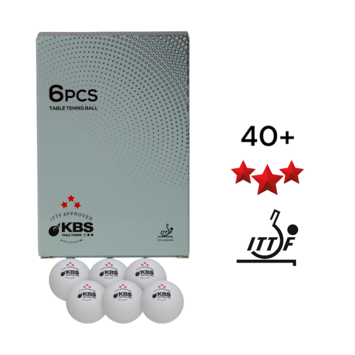 6 كرات احترافية لتنس الطاولة KBS