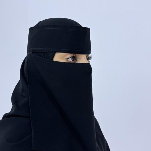 نقاب مقوى طويل مطاطين