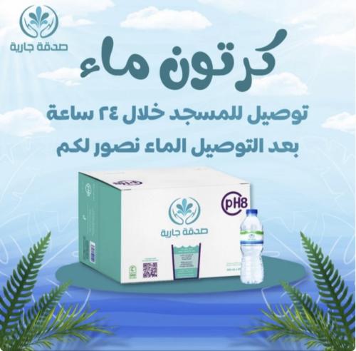 كرتون ماء 24 علبة بدون كتابة عبارة- شامل التوصيل