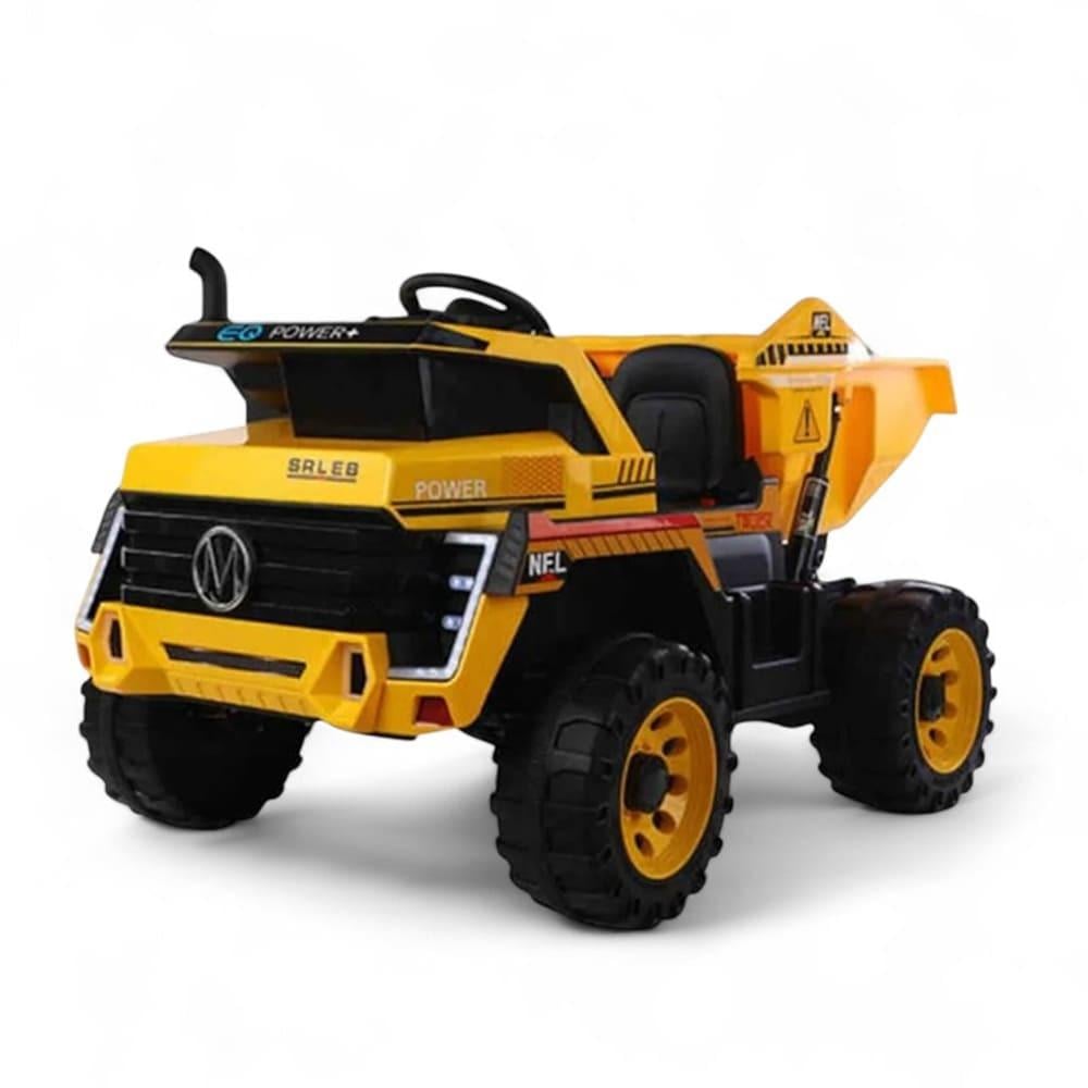 شاحنة أطفال كهربائية قلاب كبيرة باللون الأصفر من سكوتري