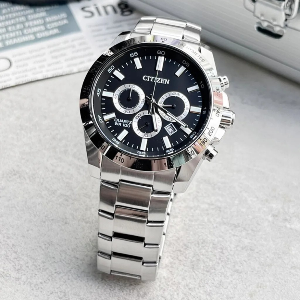 ساعة سيتيزن كرونوغراف كوارتز رجالية - AN8230-59E