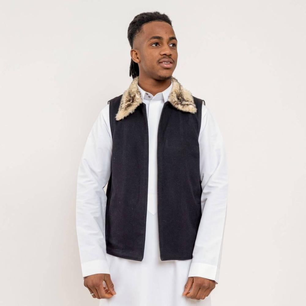 سديري جوخ شتوي مع فرو ناعم