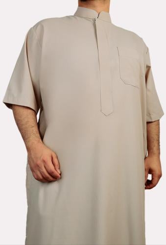 قميص الرسالة رقبة سحاب عرض 26