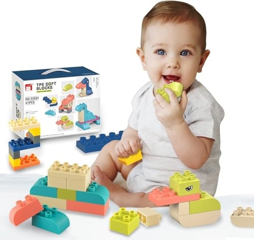 مجموعات مكعبات البناء للأطفال 41 قطعة