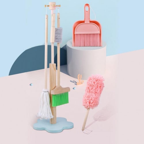 مجموعة الألعاب التنظيف الخشبية للأطفال