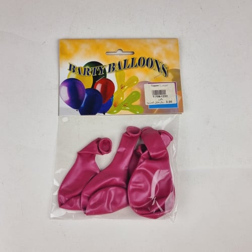 بالون وردي غامق لماع 6 حبات