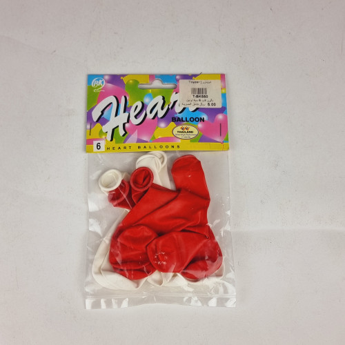 بالون قلب 6 حبات