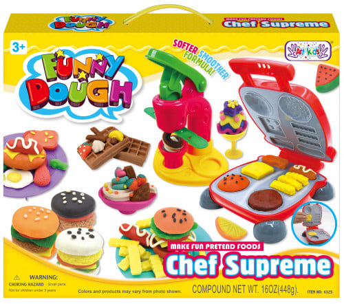 صلصال المرح مع الآت صناعة الطعام