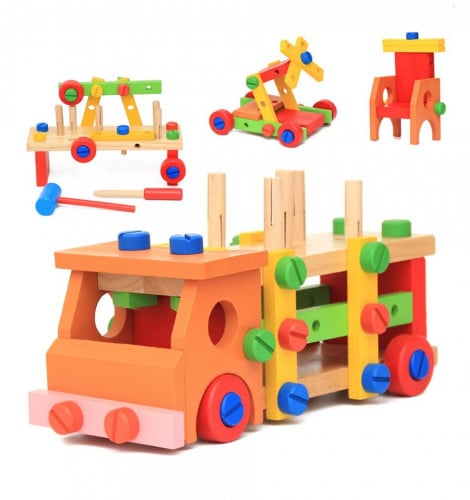 قطار خشبي تركيب