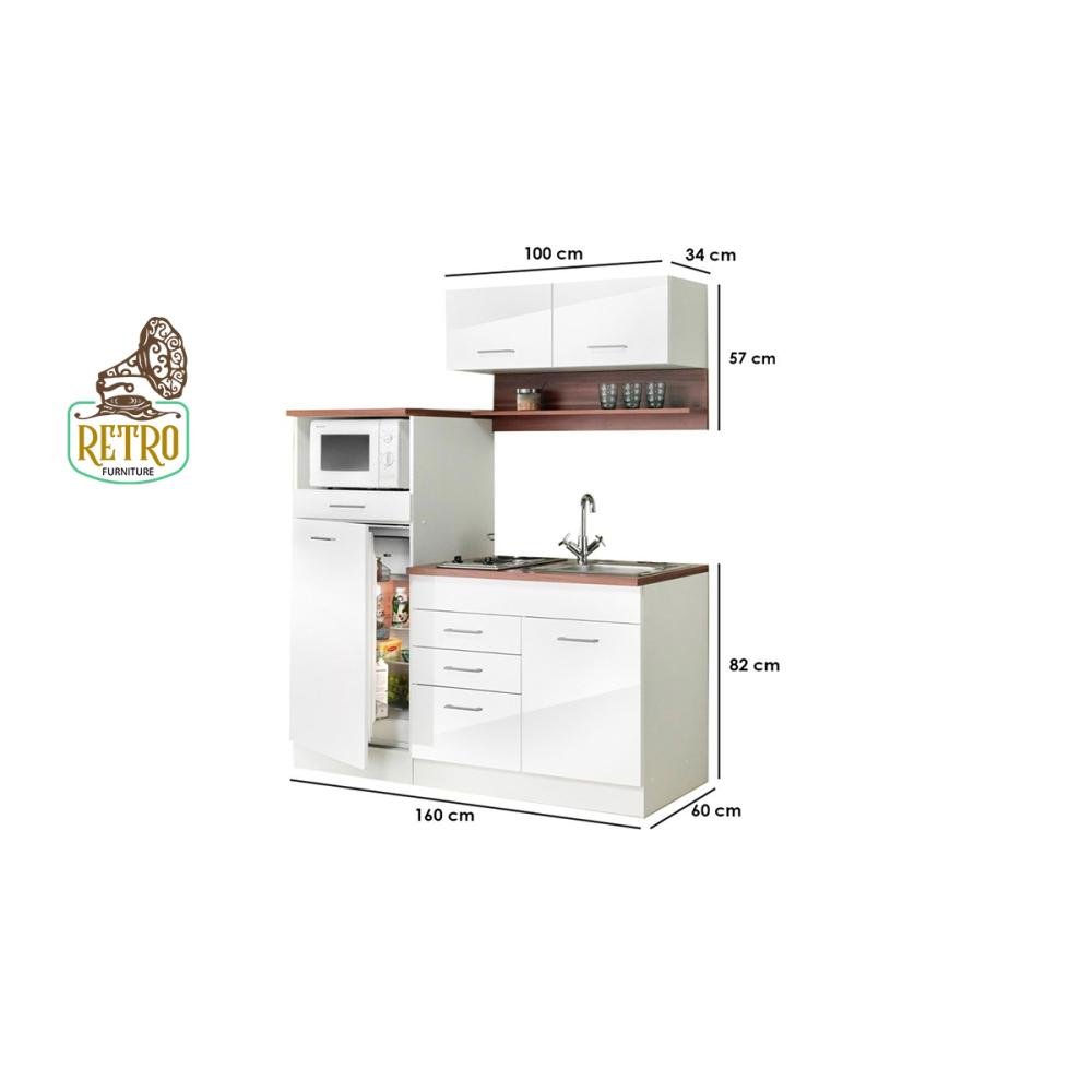 وحدة تخزين مطبخ-أبيض