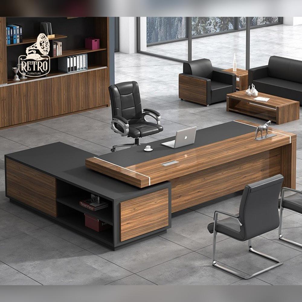 مكتب مودرن 220×160 سم – بني×أسود