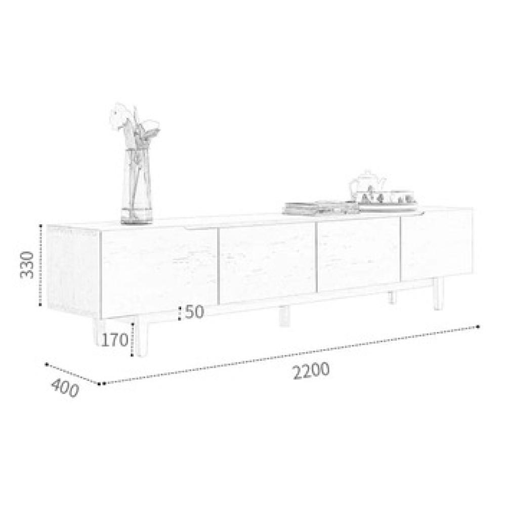 طاولة تلفاز خشبي بارفف قلاب- خشبي