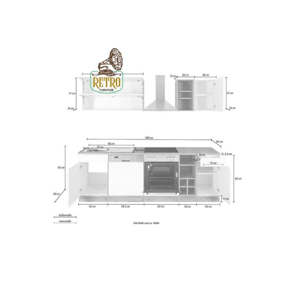 وحدة تخزين مطبخ- أبيضXخشبي