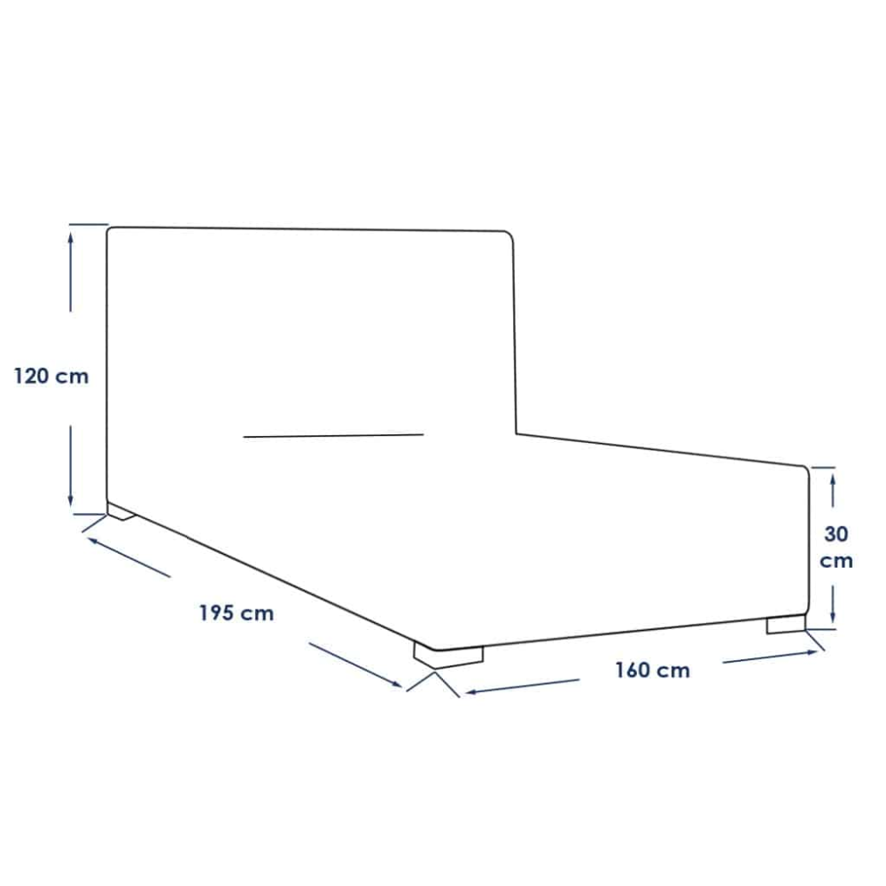 سرير مودرن 160 سم -بيج