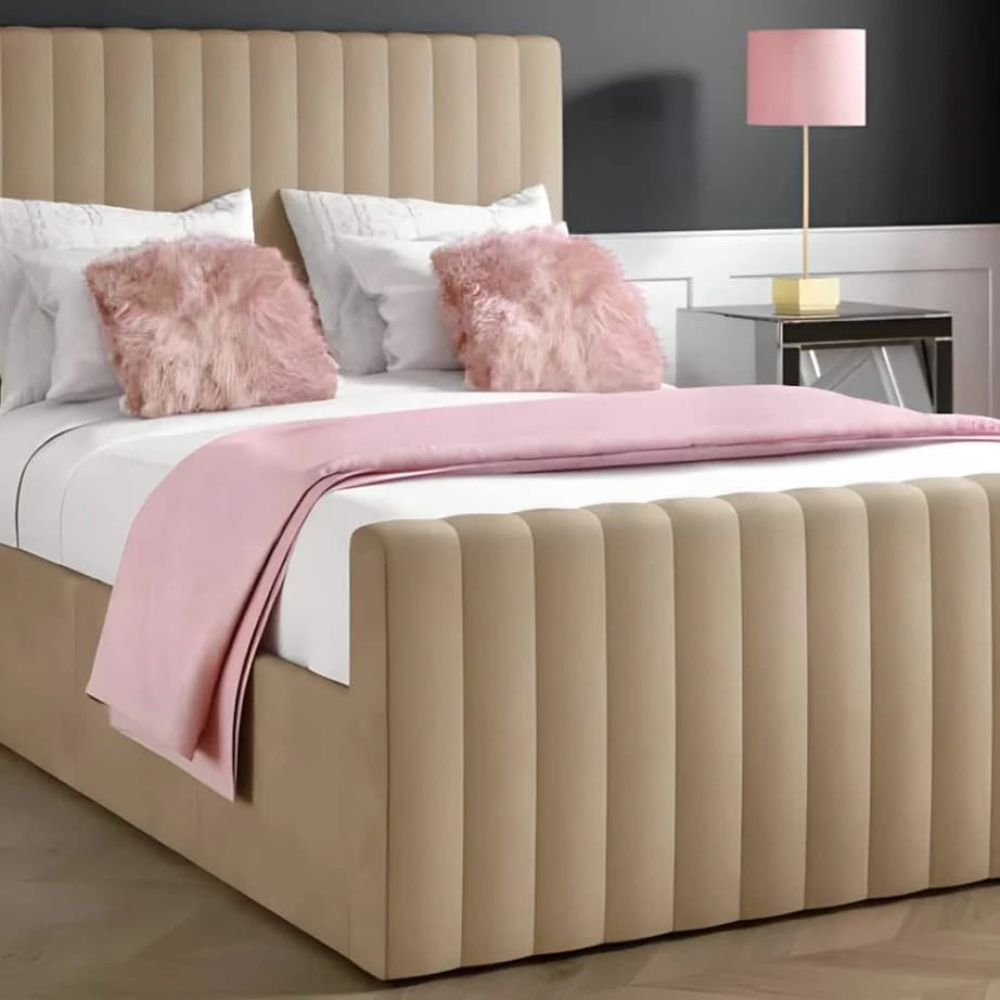 سرير مودرن 120 سم -بيج