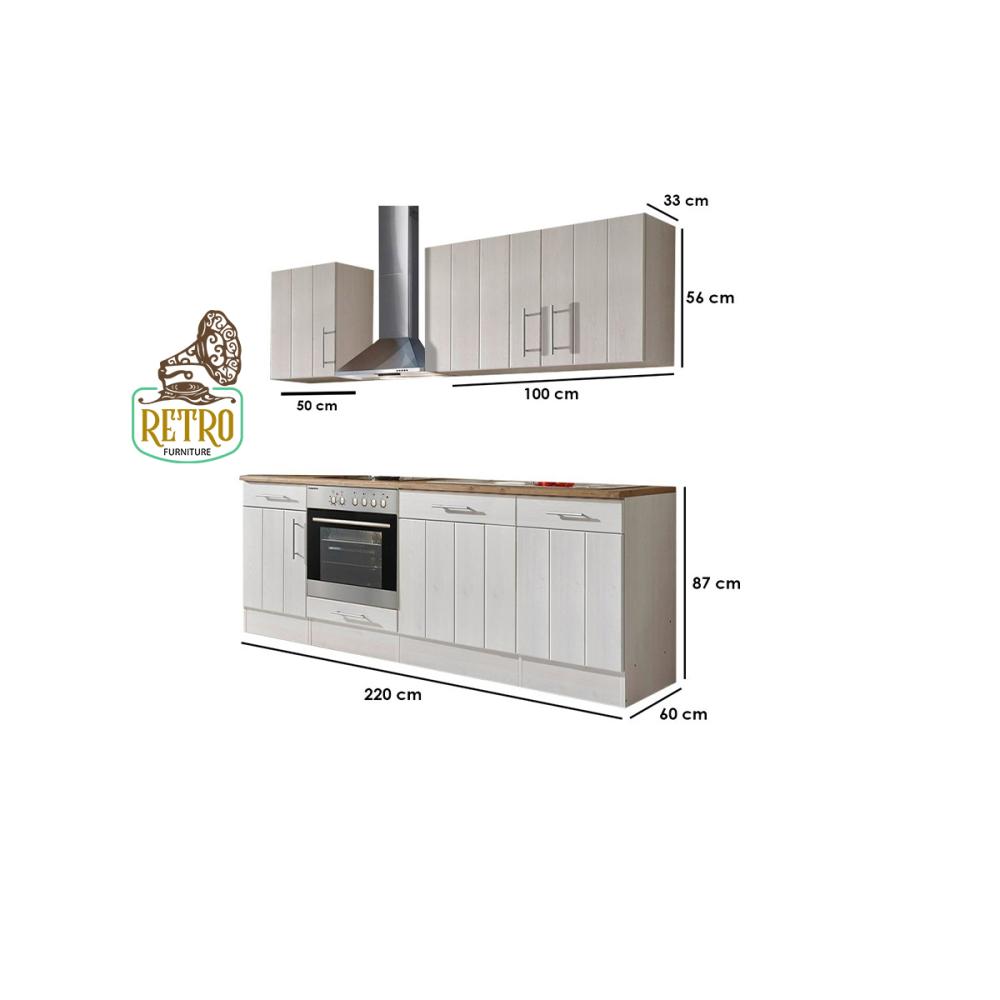 وحدة تخزين مطبخ- أبيض×بيج