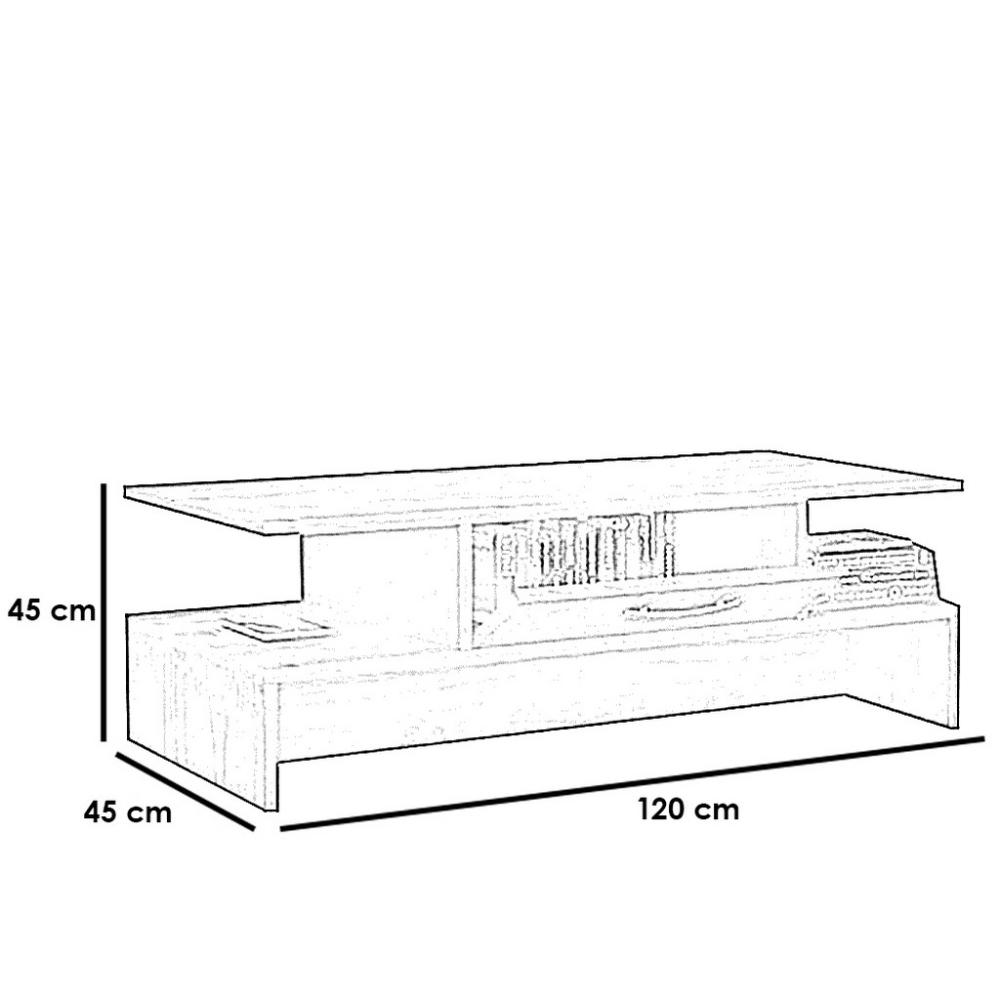 طاولة قهوة 120 سم -خشبي