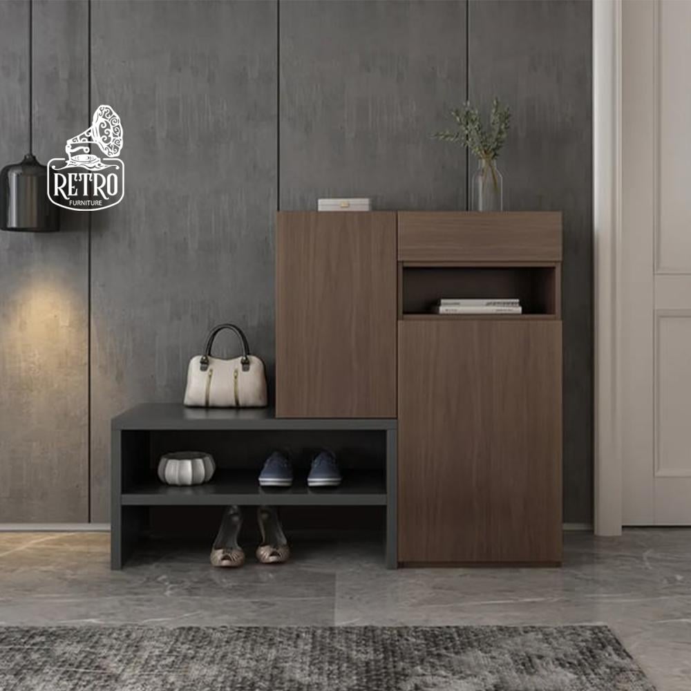 خزانة أحذية بلون بني مميز تضفي لمسه من الأناقة لغرفة معيشتك  اطلب الآن