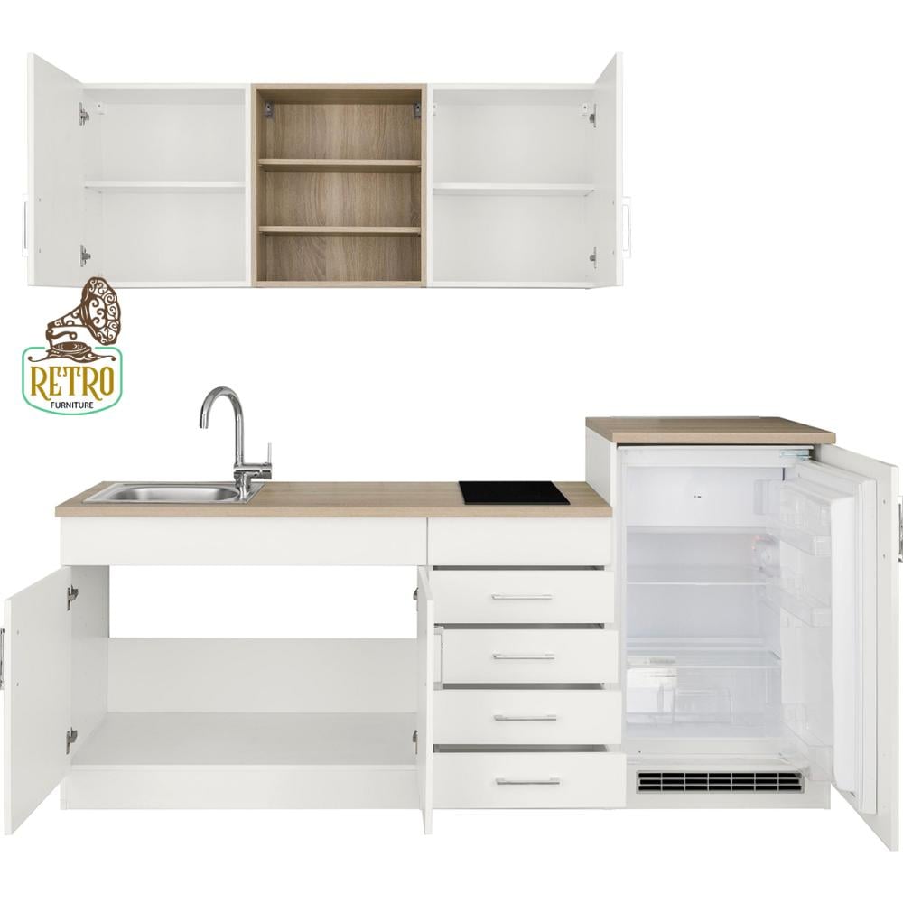 وحدة تخزين مطبخ- أبيض×بيج