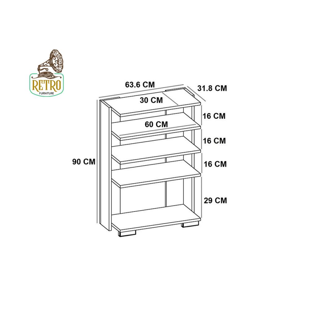 خزانة احذية 64 سم – أبيض×بيج