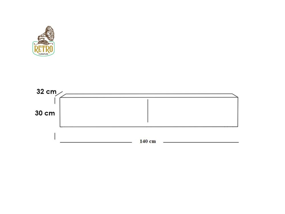 طاولة تلفاز 140 سم - رمادي
