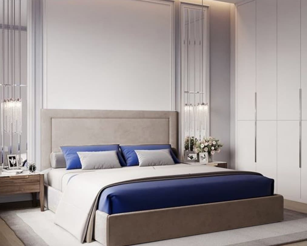 سرير مودرن 160 سم -بيج