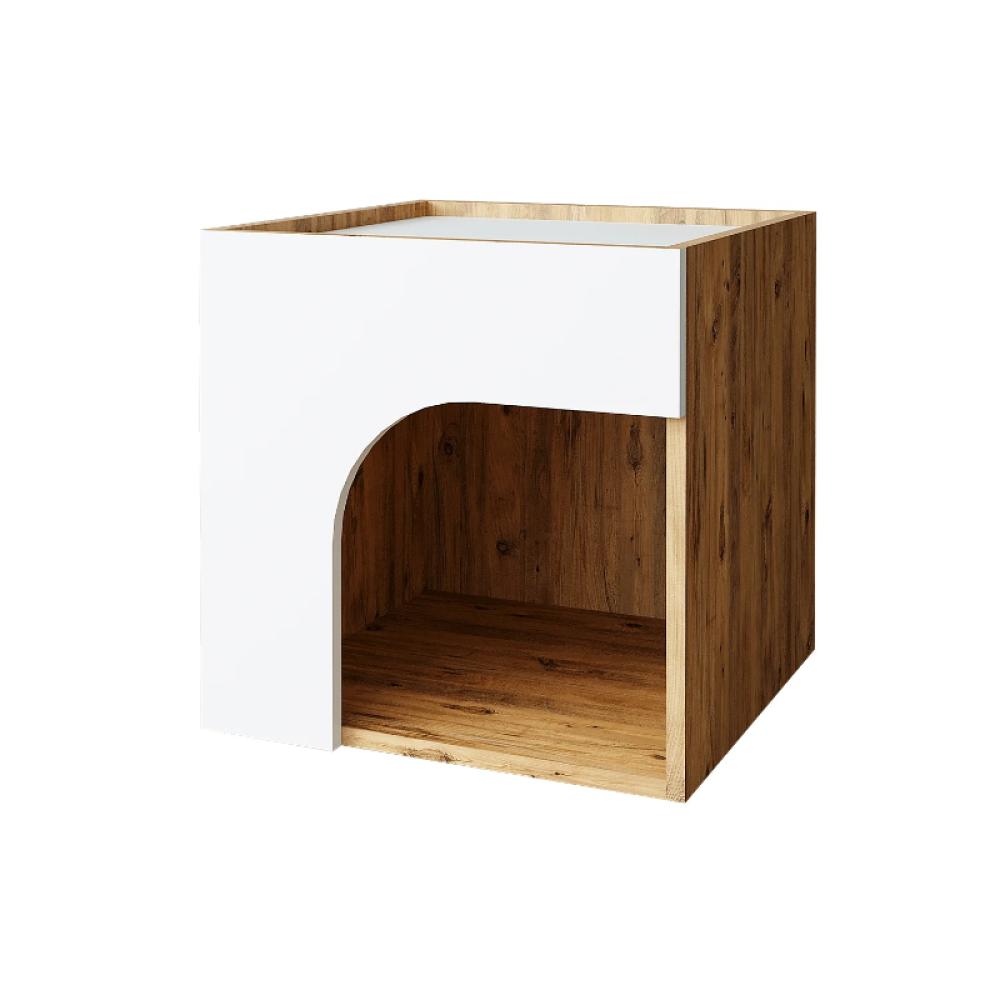 طاولة قهوة 50 سم - أبيض×بيج