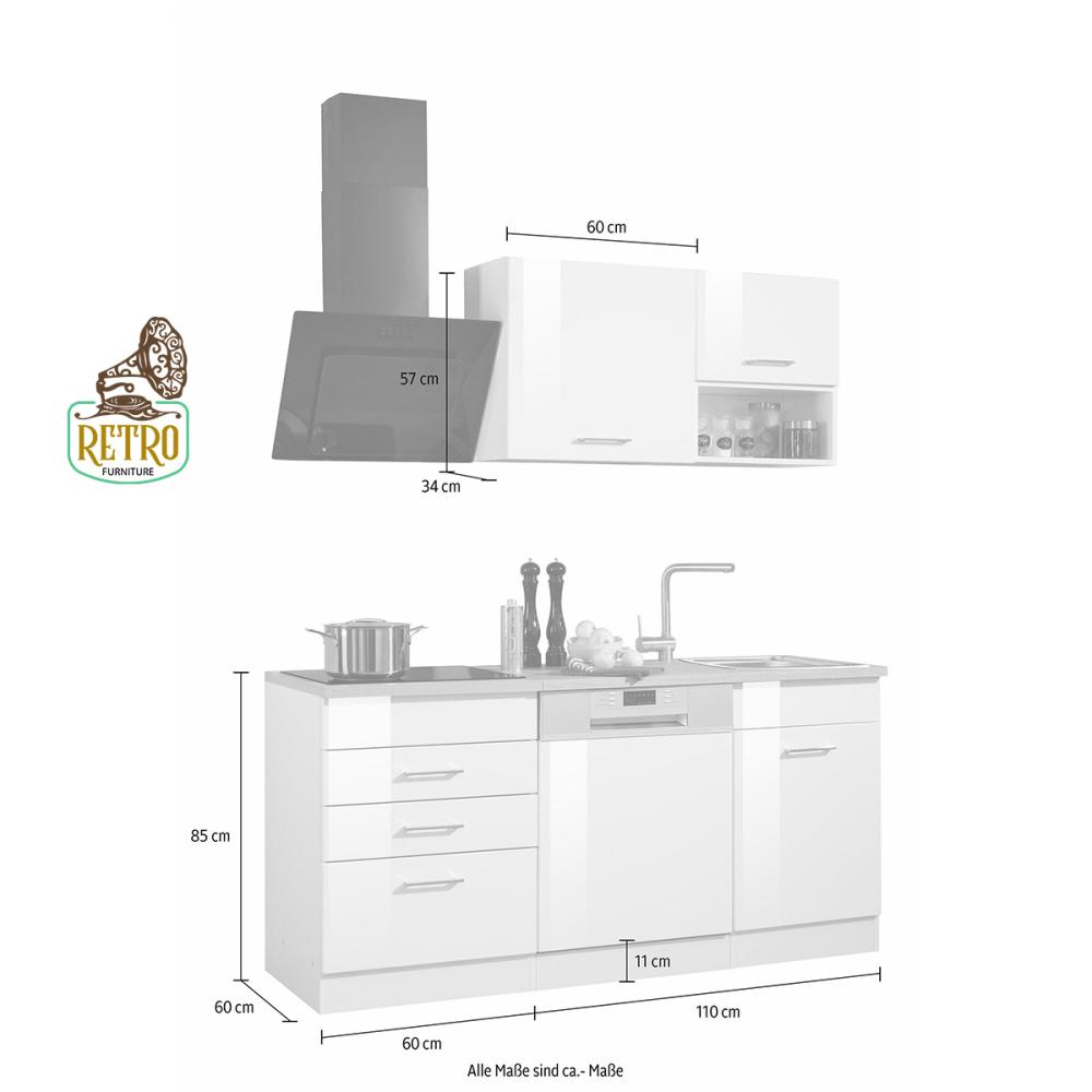 وحدة تخزين مطبخ-أبيض×رمادي