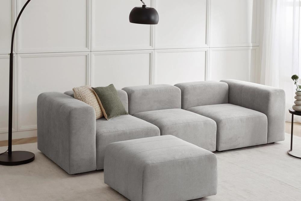 كنب زاوية مودرن - رمادي