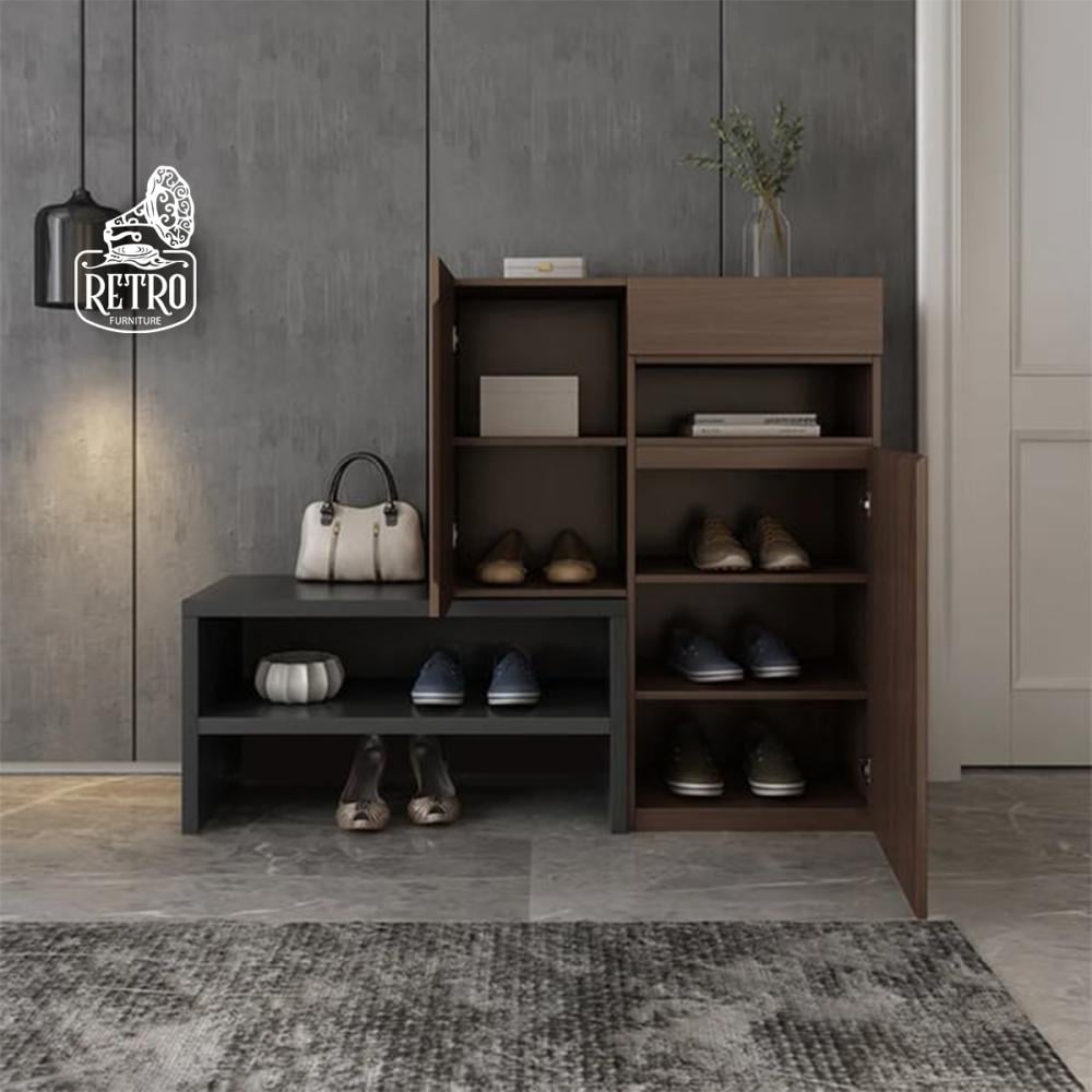 خزانة أحذية بلون بني مميز تضفي لمسه من الأناقة لغرفة معيشتك  اطلب الآن