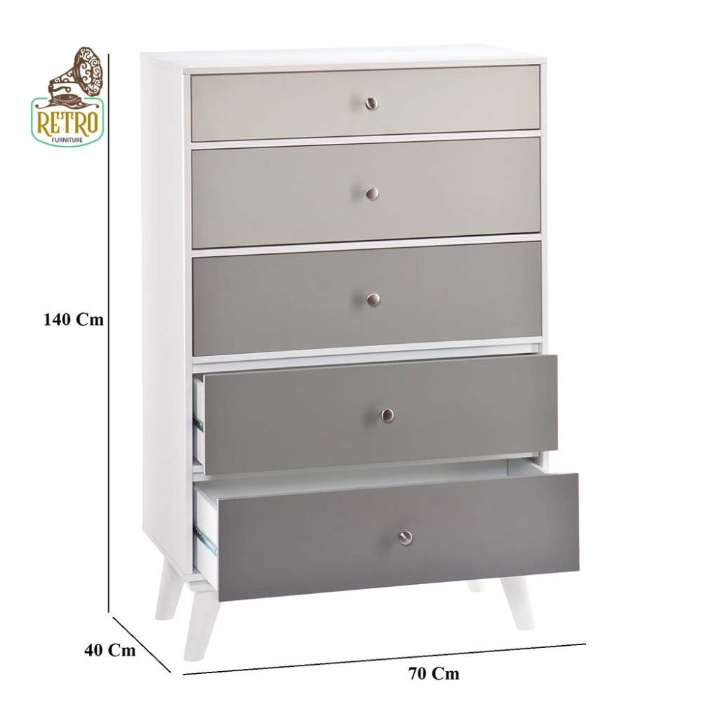 وحدة أدراج مودرن 70سم -متعددة الألوان