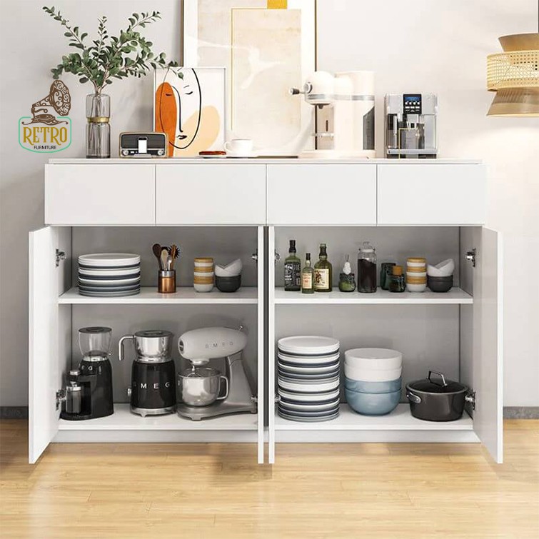 بوفيه أبيض مودرن بخامات عالية الجودة