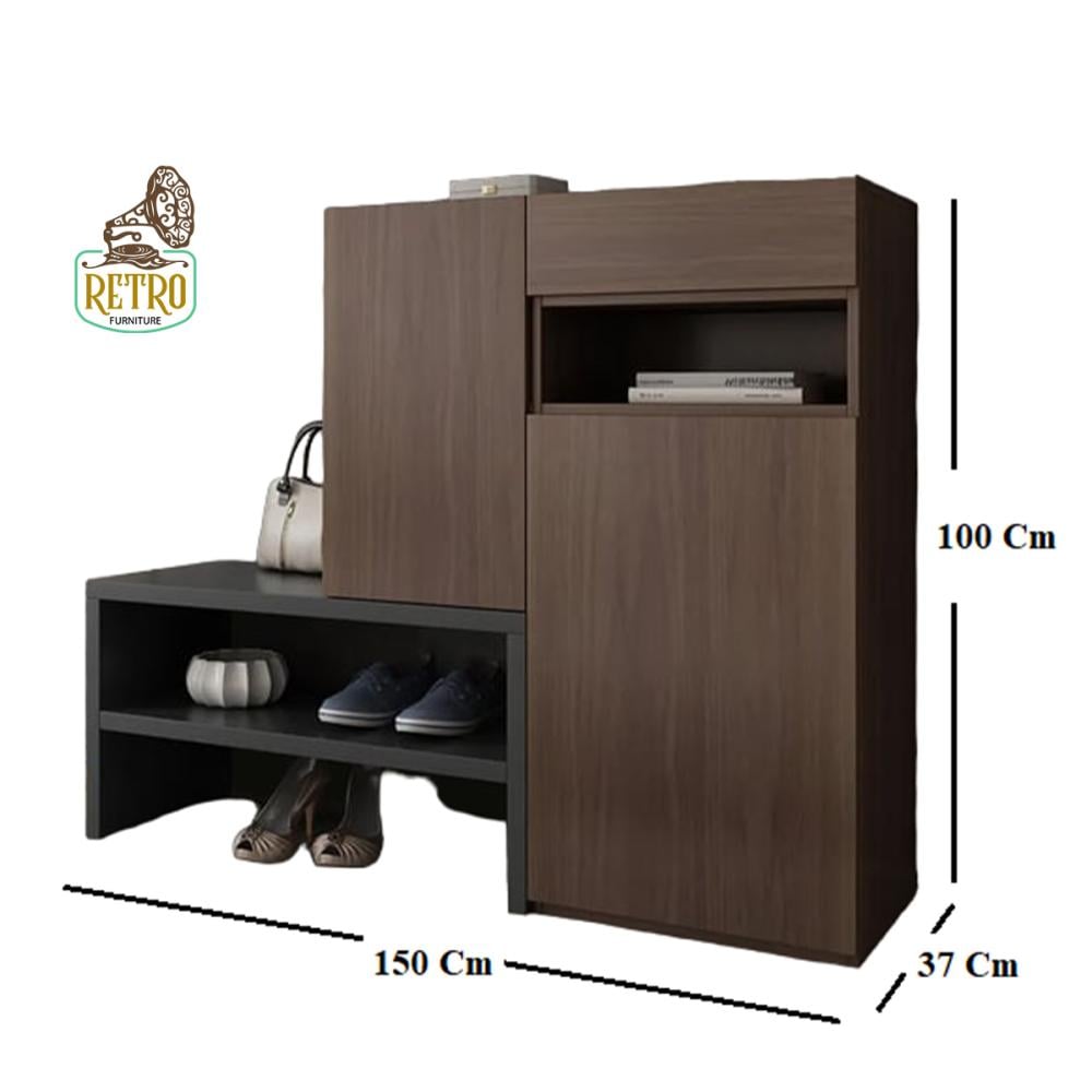 خزانة أحذية بلون بني مميز تضفي لمسه من الأناقة لغرفة معيشتك  اطلب الآن