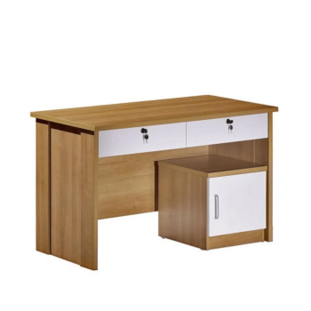 مكتب موظف 120سم–خشبي×أبيض