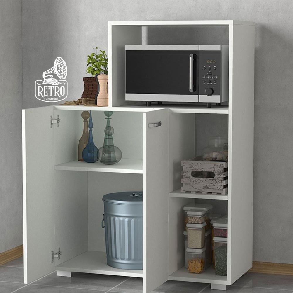 وحدة تخزين مطبخ- أبيض