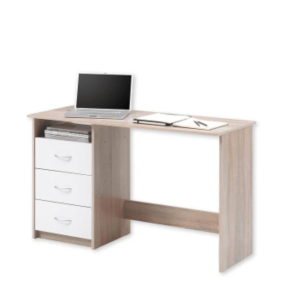 مكتب موظف 120سم–خشبي×أبيض